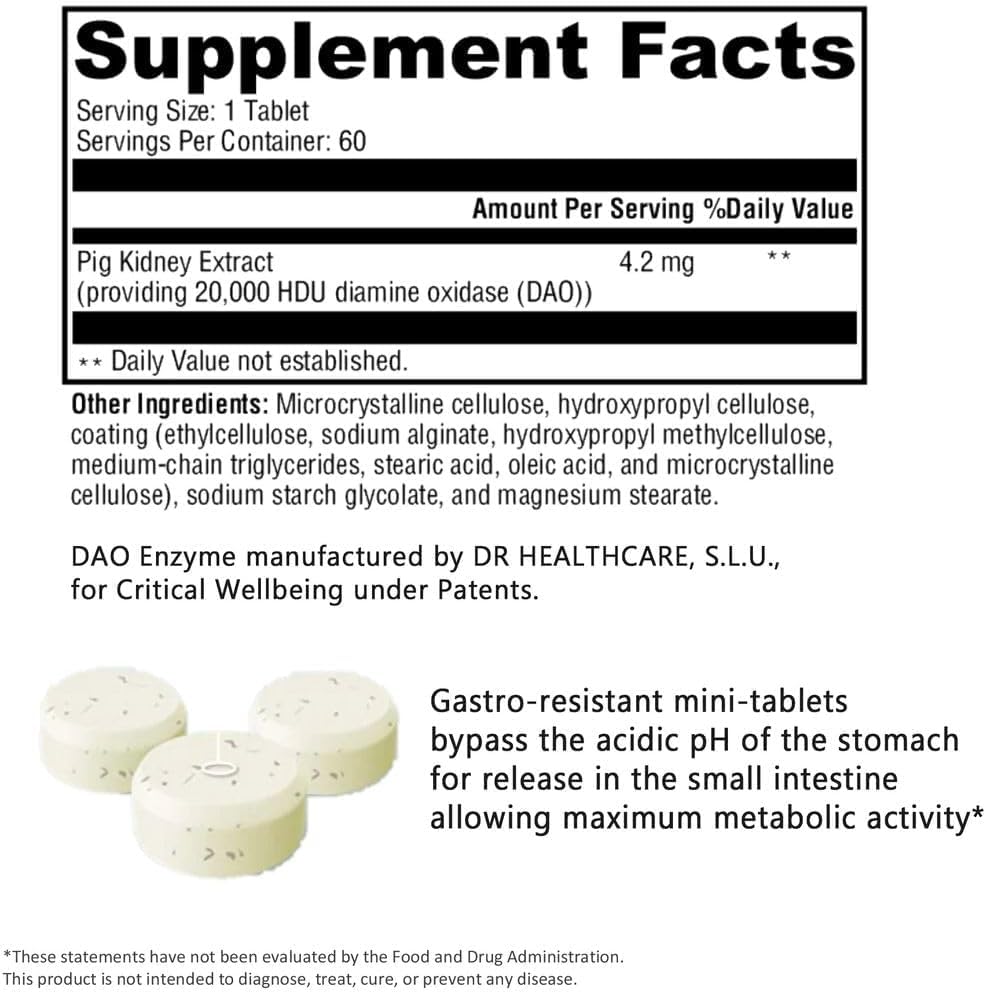 Healthy Habits Living Histamine Manager tablet close-up with visible dosage details