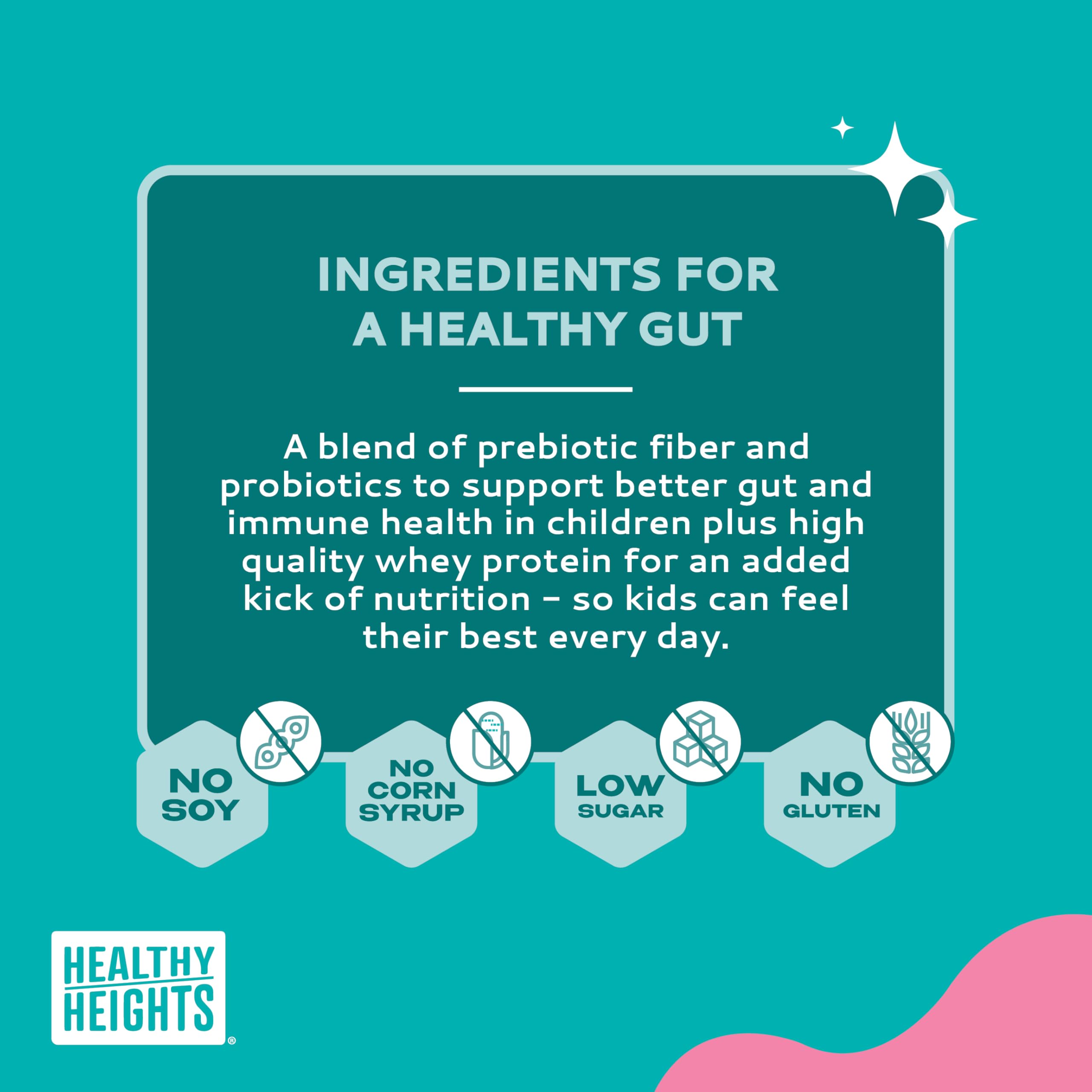Sunfiber ingredient badge highlights prebiotic fiber for gentle daily digestion.