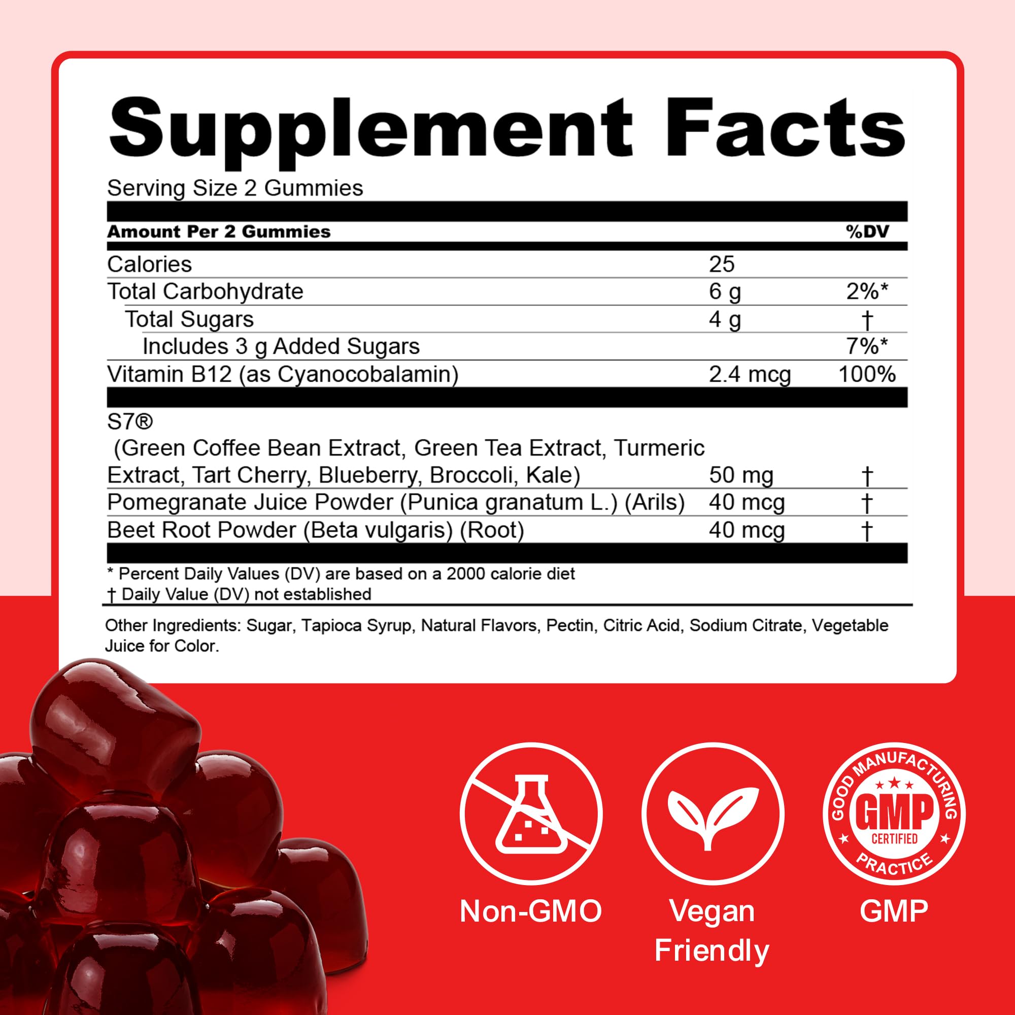Healthy Living Association Strawberry flavor beet gummies emphasizing tasty daily wellness