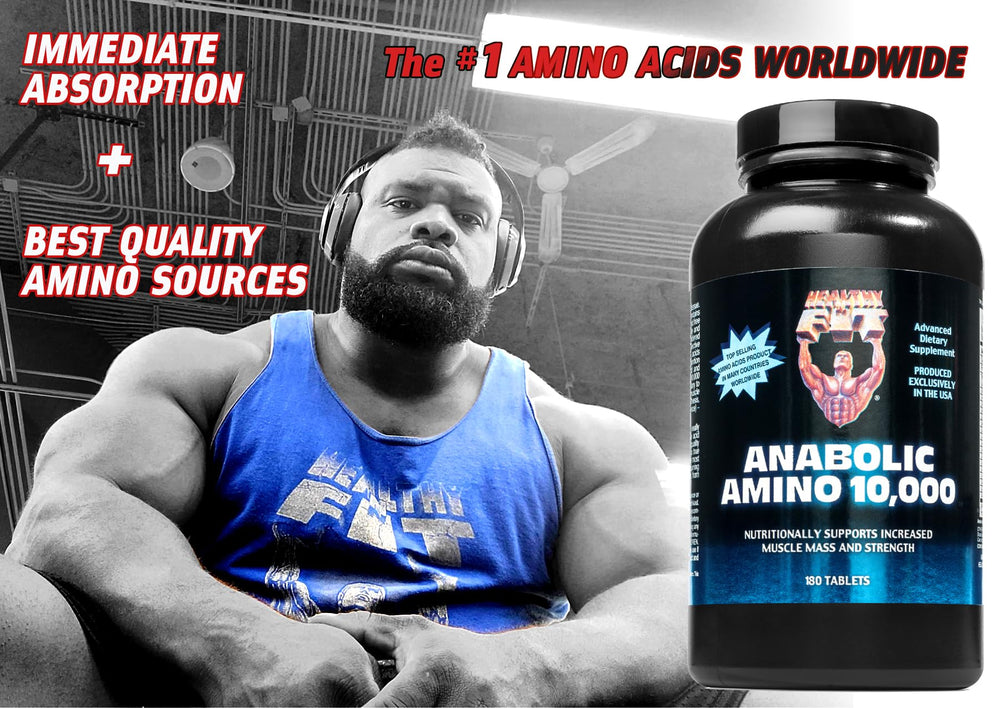 Healthy 'N Fit Amino 10,000 bottle label reveals hydrolyzed egg and whey sourcing