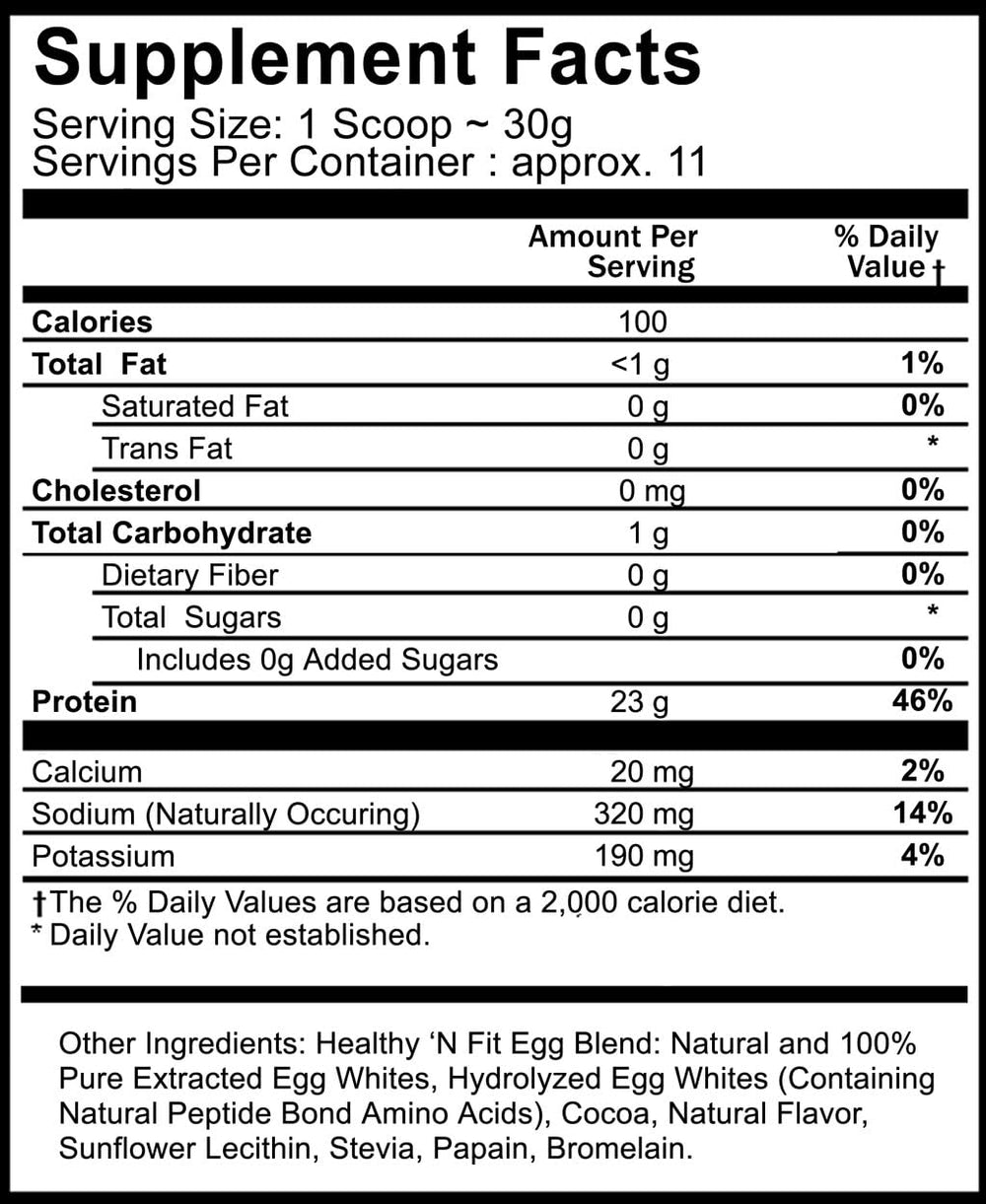 Healthy 'N Fit shake-mixer scene with egg protein chocolate powder for convenient smoothies.
