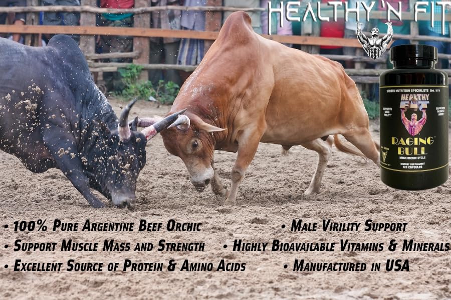 Healthy 'N Fit Raging Bull Mega Orchic serving image for daily intake routine