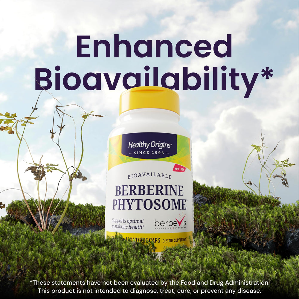 Healthy Origins Berbevis label close-up emphasizes 550 mg per serving