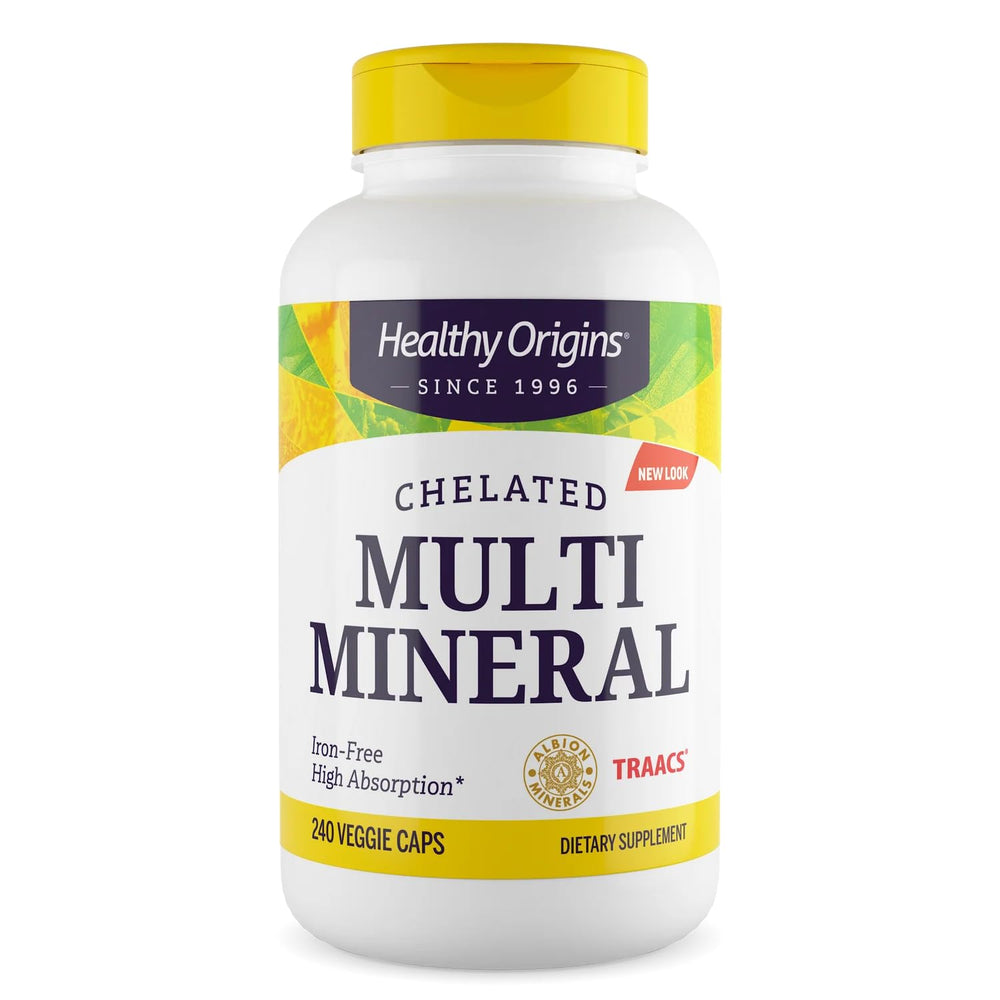Healthy Origins Chelated Multi Mineral bottle for daily supplement routine.