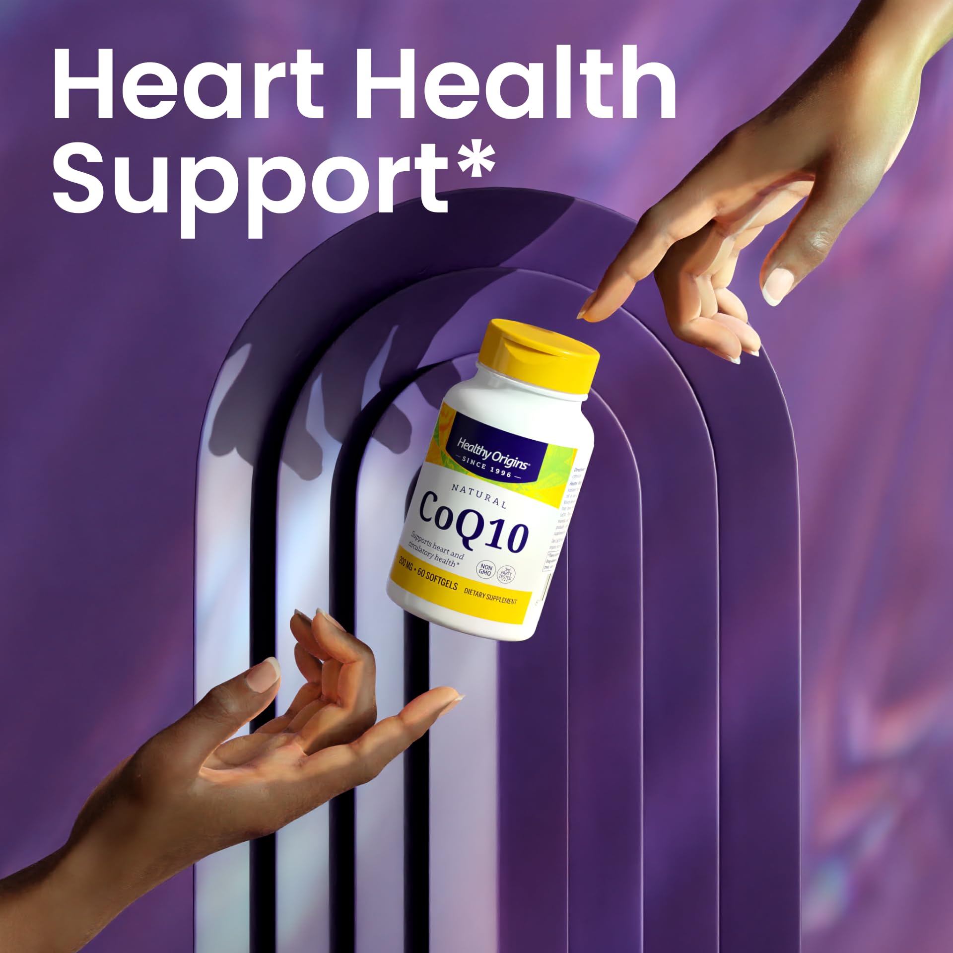 Healthy Origins CoQ10 serving-size – one softgel per serving.