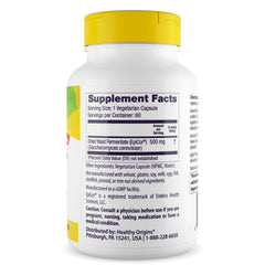Healthy Origins EpiCor capsules close-up highlighting non-GMO formula.