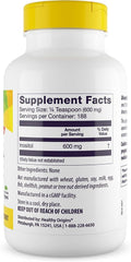 Healthy Origins Inositol powder scoop for easy daily dosing.
