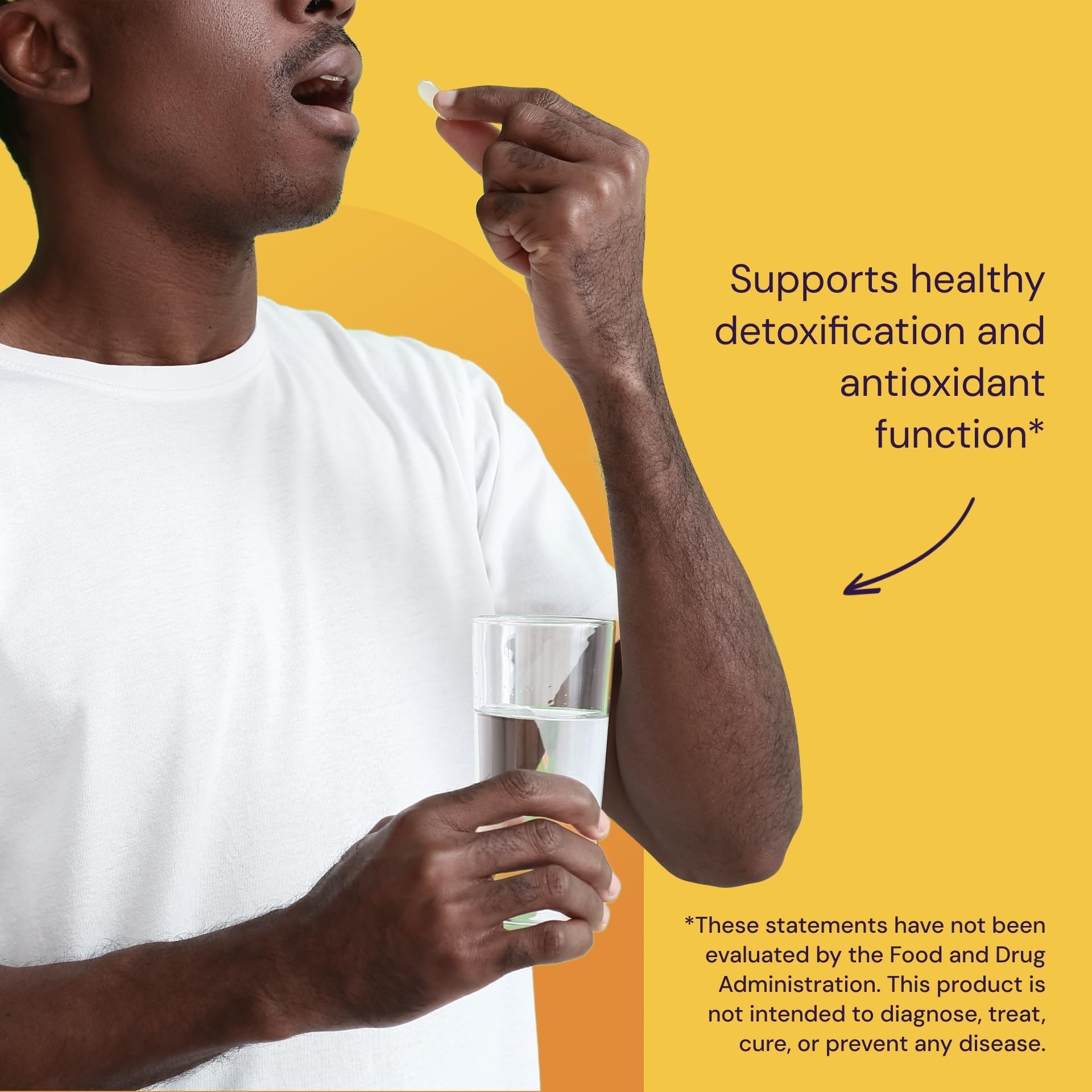 Healthy Origins L-Glutathione capsules from side view, emphasizing clean formula.