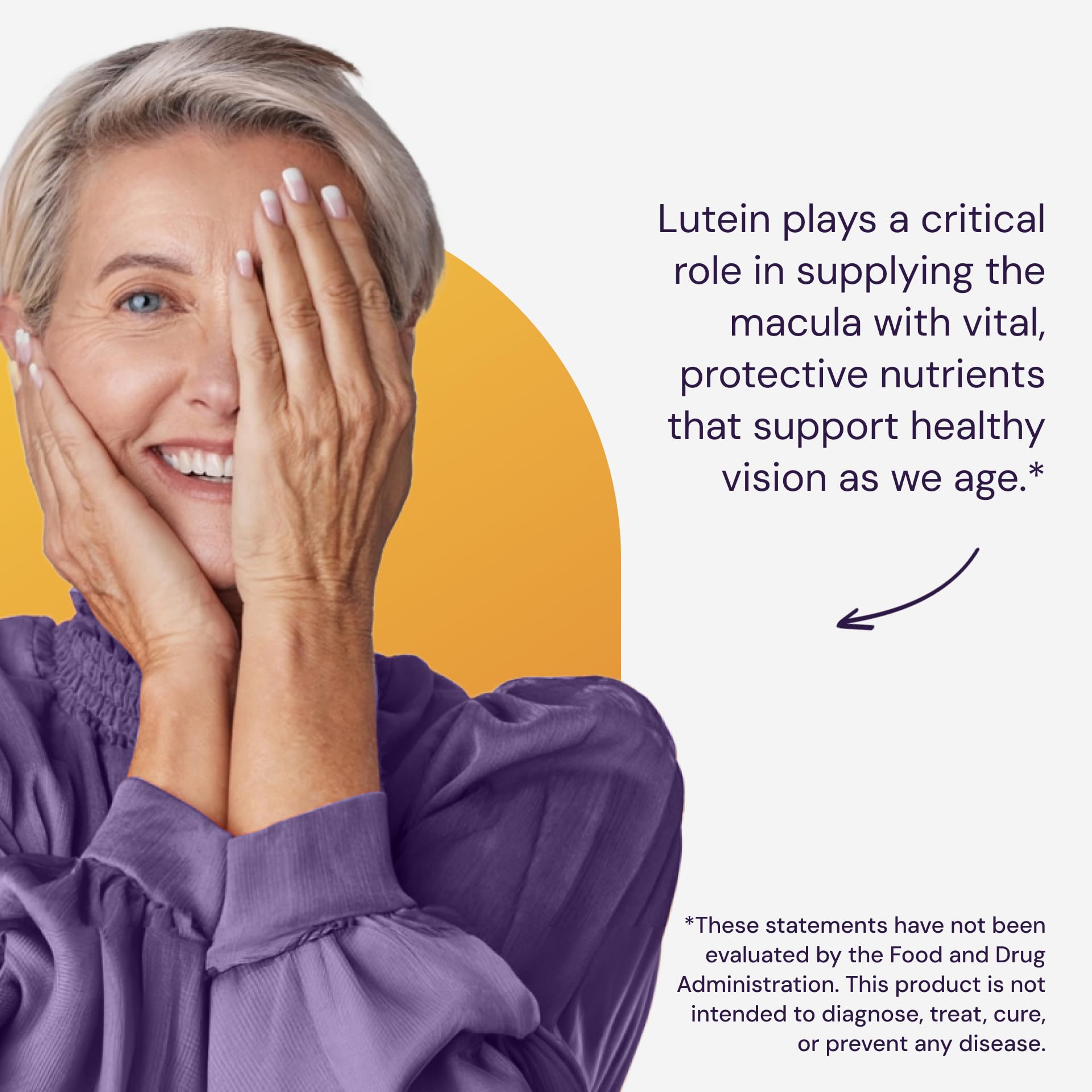 Healthy Origins Lutein bottle pour demonstrates easy daily dosing.