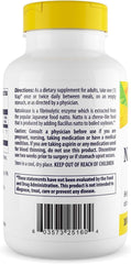 Healthy Origins nattokinase label emphasizes natto-derived fermentation.