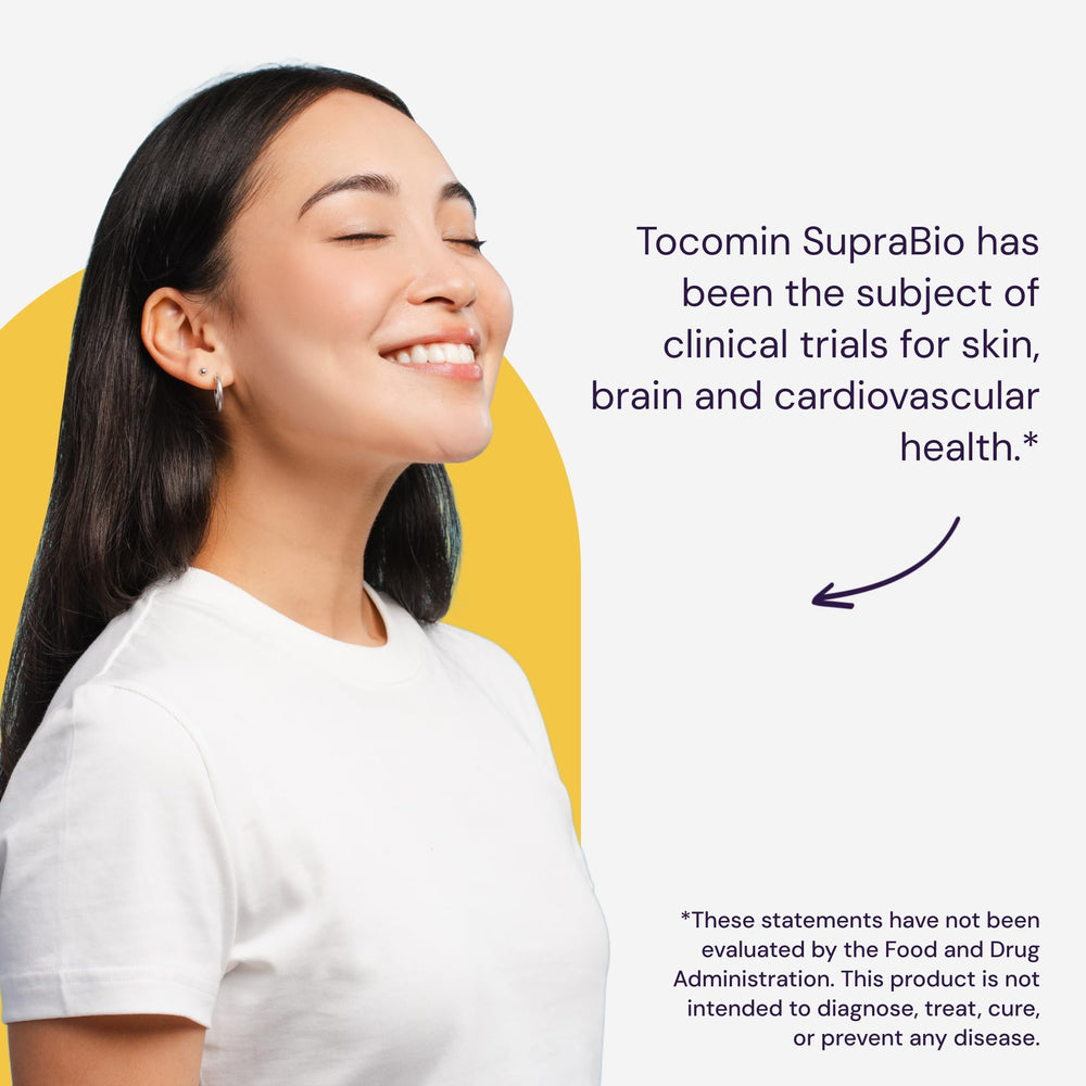 Brain health illustration suggests potential cognitive support from tocotrienol-rich formula.