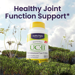 Healthy Origins UC-II gluten-free badge emphasizes safe joint support for gluten-sensitive individuals