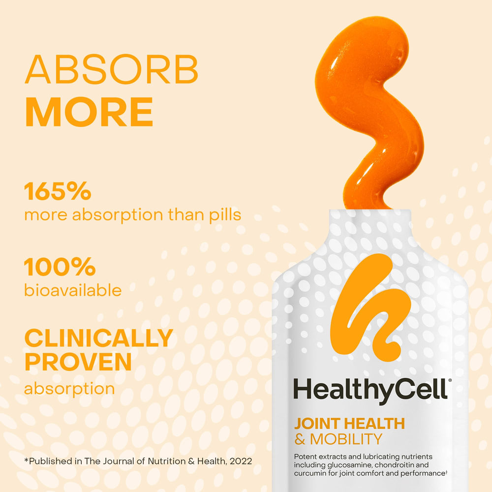 HealthyCell all in one nutrition demonstrates comprehensive joint nutrients in a single pack