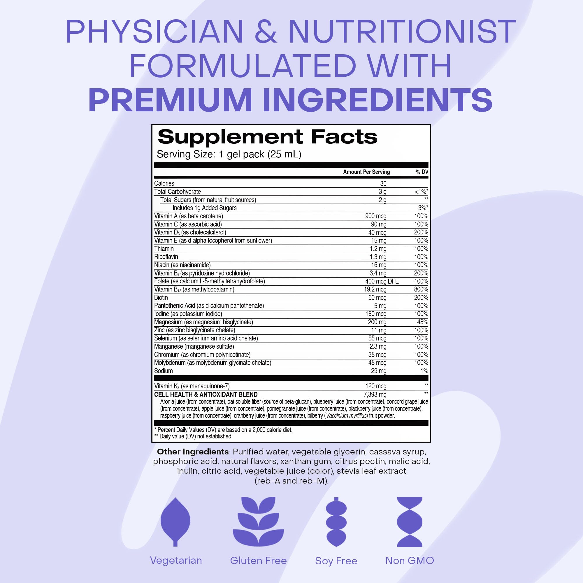HealthyCell Daily gel packs on the go illustrate portable daily micronutrient support.