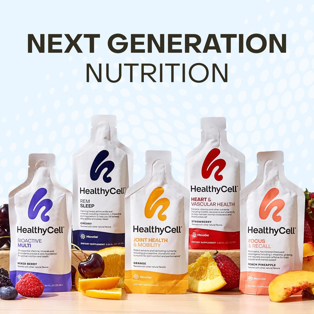 HealthyCell fridge-ready gel pack for on-the-go healthy aging support.