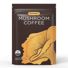 HealthyVi Mushroom Coffee powder pour for a smooth, focused energy boost.