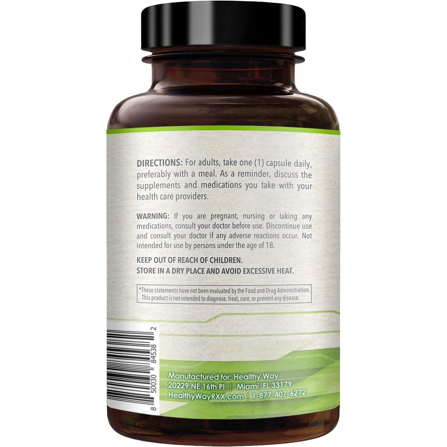 HealthyWayRx SAM-e label closeup highlights dosage and non-GMO status