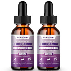 Healtionist glucosamine chondroitin liquid drops bottle supports daily joint comfort.