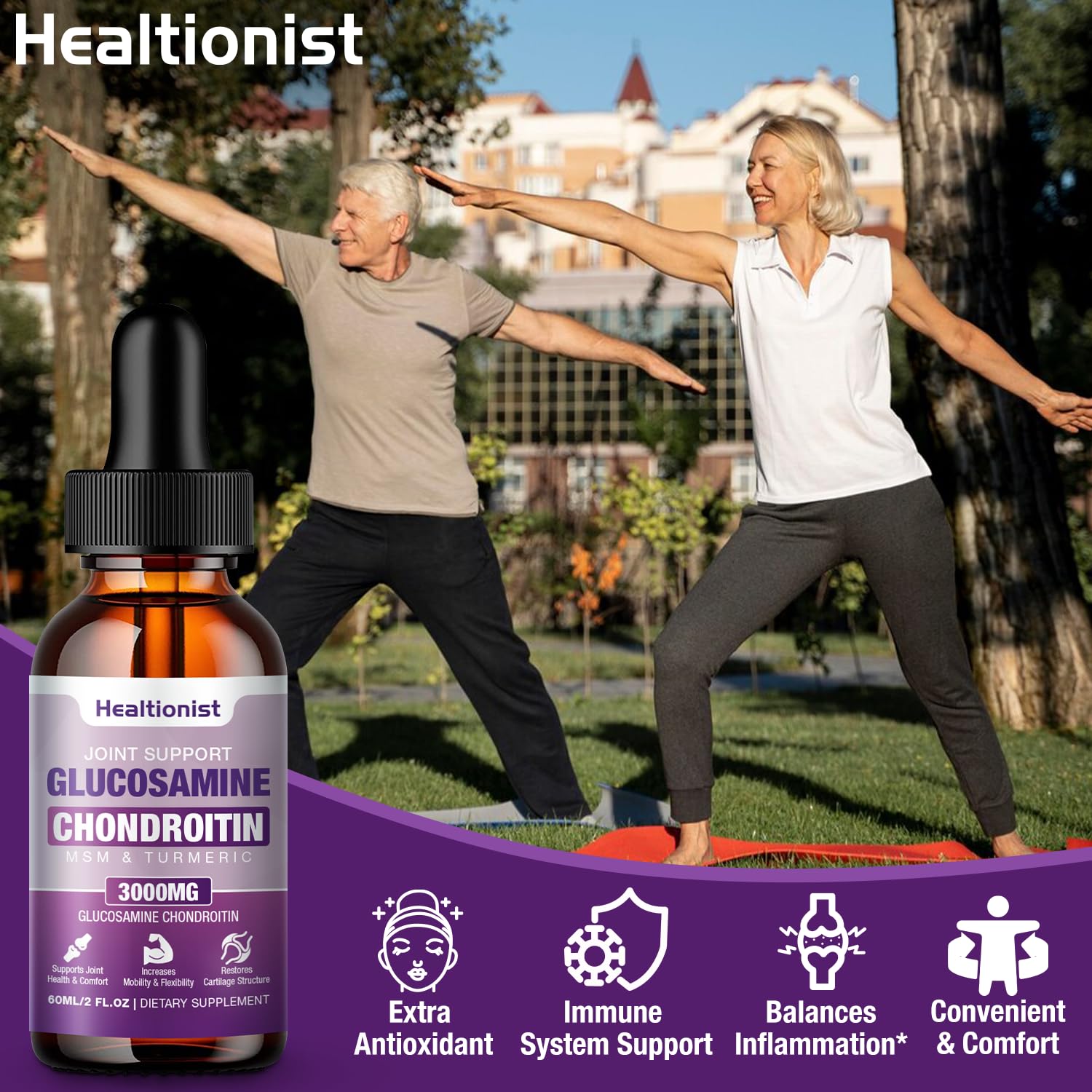 Healtionist turmeric-bromelain ingredients close-up shows an anti-inflammatory blend.