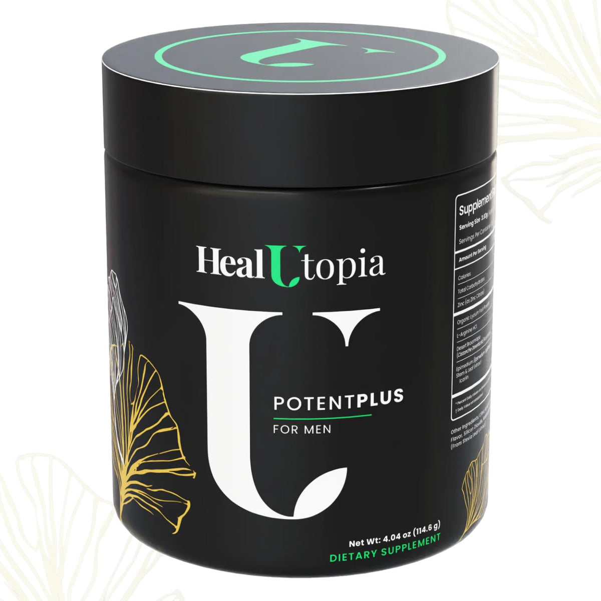 HealUtopia PotentPlus bottle front view promoting daily vitality.
