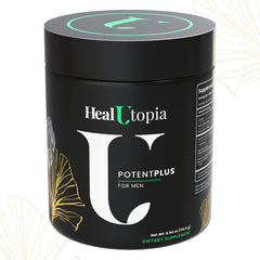 HealUtopia PotentPlus bottle front view promoting daily vitality.