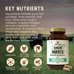 Heart & Soil product shot featuring clear bottle and rustic backdrop.
