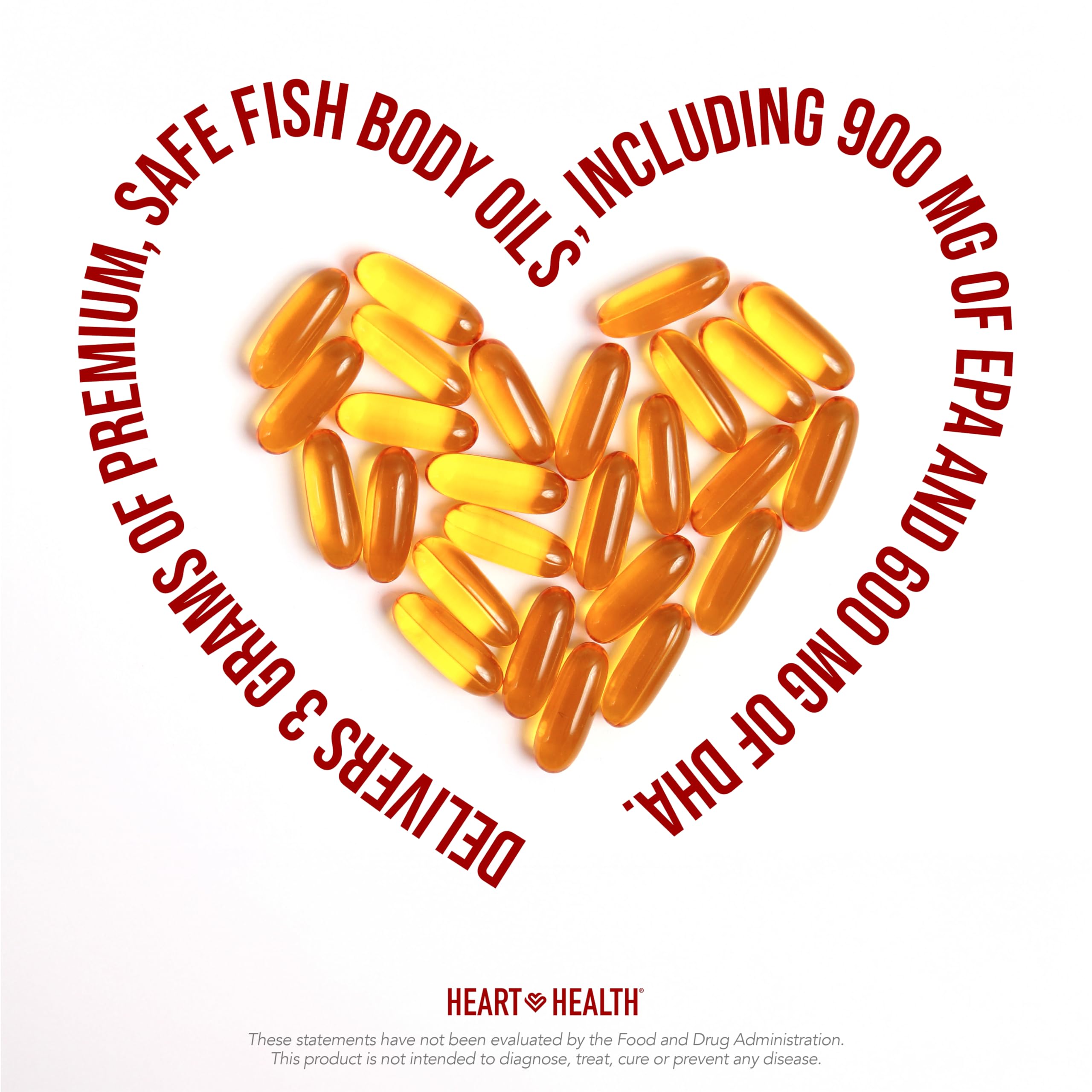 Small fish source imagery indicating sardines and anchovies for purity and flavor in Heart Health Omega III.