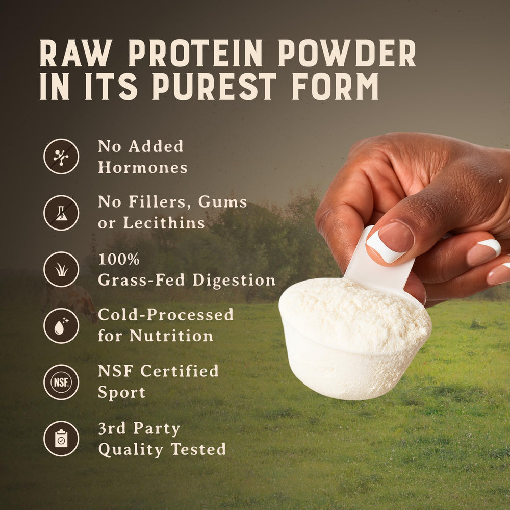 Shaker with HEART & SOIL whey protein mix ready for hydration.