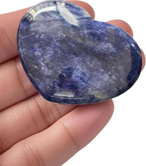 Heart Stones Healing Crystals Gift sodalite palm stone for meditation and balance