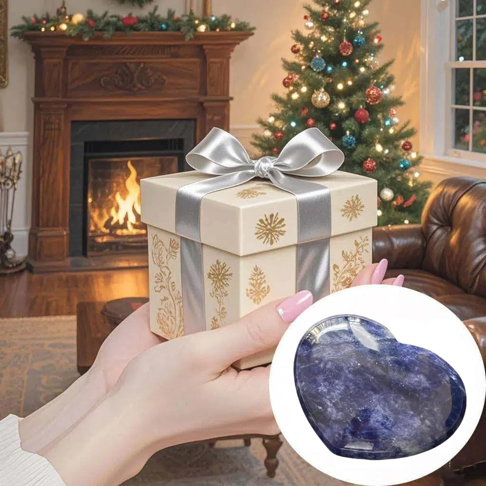Heart Stones Healing Crystals Gift sodalite palm stone in Reiki practice