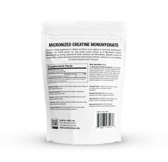 HEARTHY FOODS Creatine micronized powder scoop showing precise 5 g serving for performance.