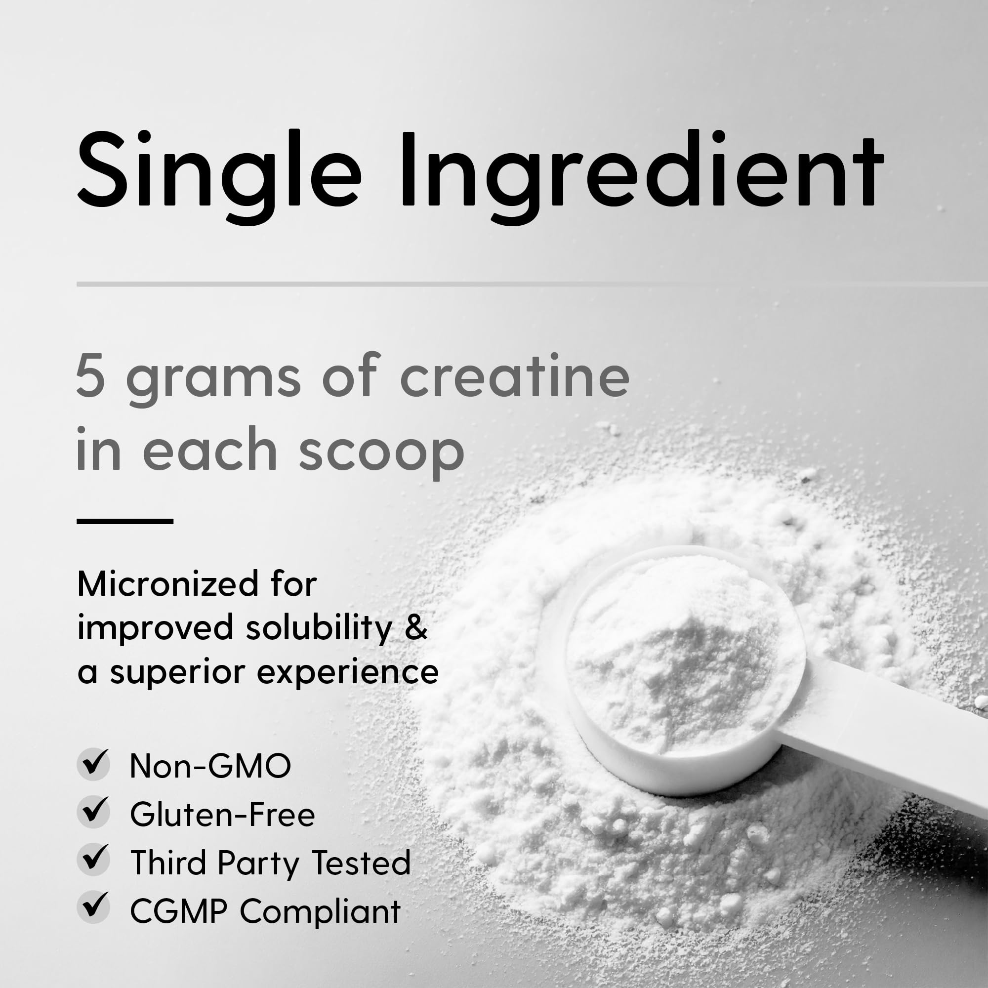 HEARTHY FOODS Creatine micronized powder mixed into a glass for easy hydration.