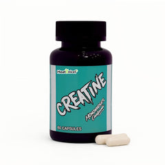 Heatonicel creatine monohydrate capsules bottle ready for gym sessions and energy support
