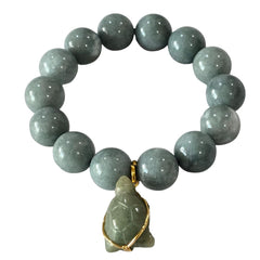Heavens Tvcz jade turtle bracelet showcases elegant beads and a protective charm for mindful style.