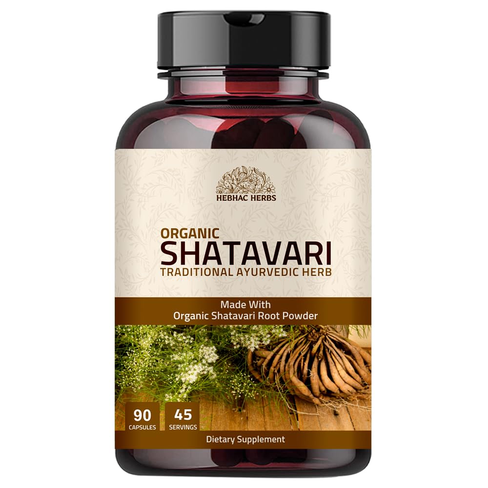 Hebhac Herbs Shatavari capsules bottle front view for daily balance
