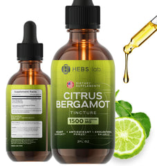 HEBS LAB Citrus Bergamot Drops bottle for daily antioxidant support.