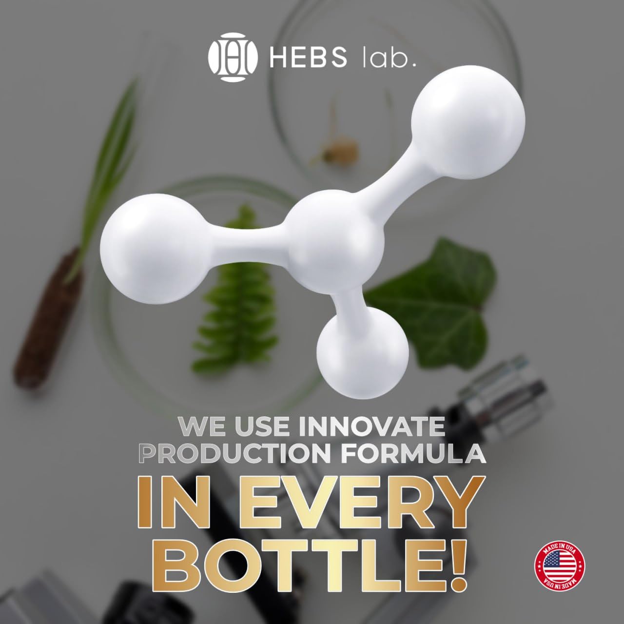 HEBS LAB Citrus Bergamot Drops on a clean USA-made label.