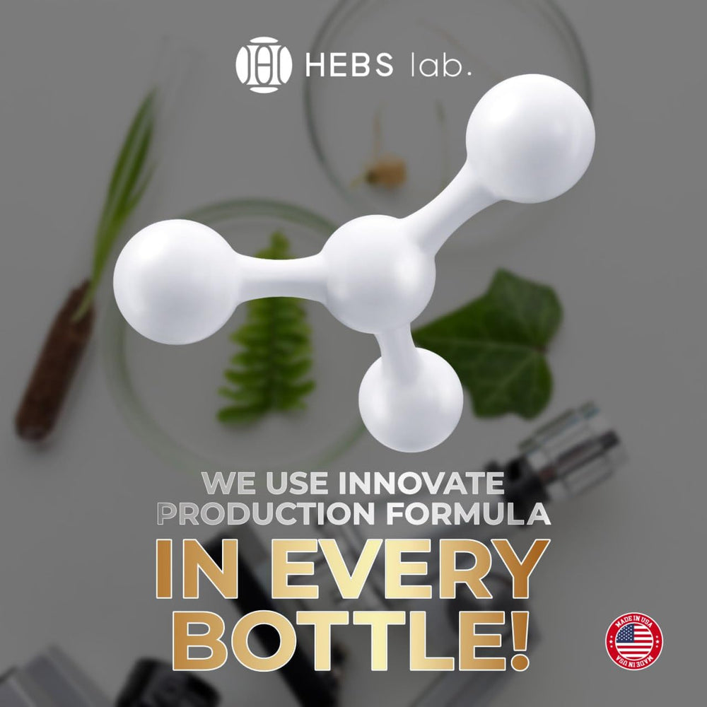HEBS LAB Citrus Bergamot Drops on a clean USA-made label.
