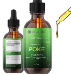 HEBS LAB Poke Root Extract bottle for immune support and detox potential.