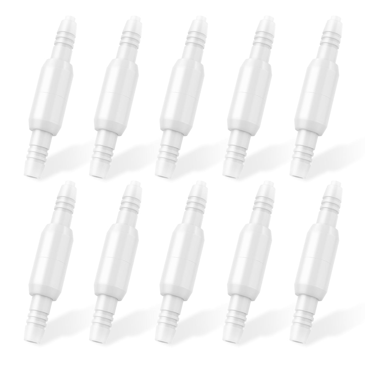 Hecatelly oxygen tubing swivel connector with a 360-degree rotation for easy positioning.