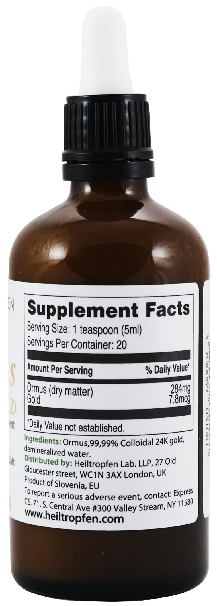 Heiltropfen Ormus EM-field shield storage reminder helps preserve product integrity.