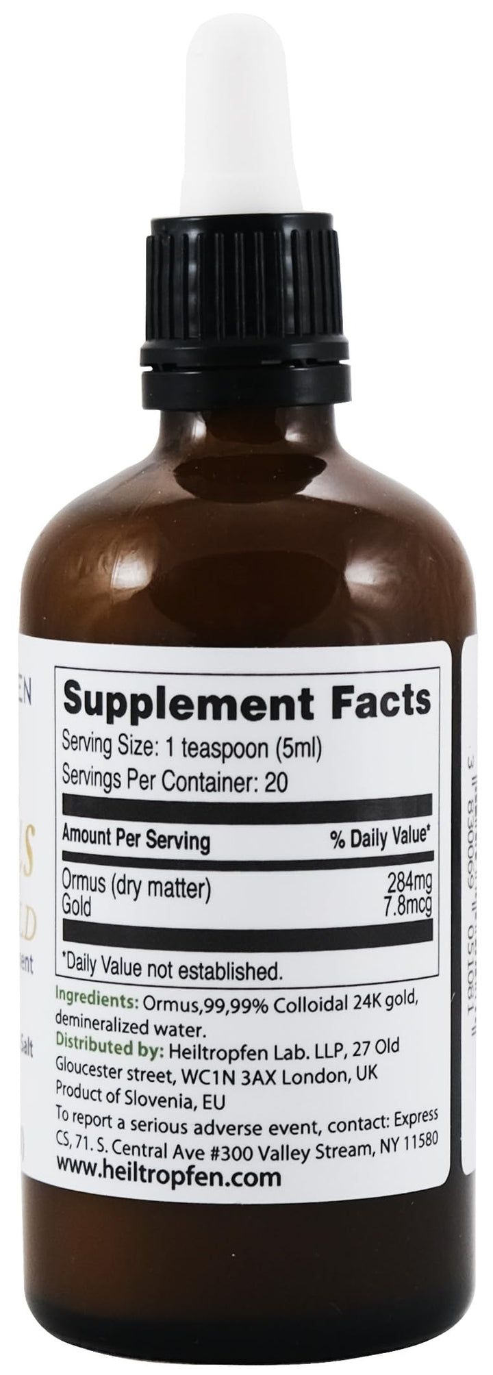 Heiltropfen Ormus EM-field shield storage reminder helps preserve product integrity.