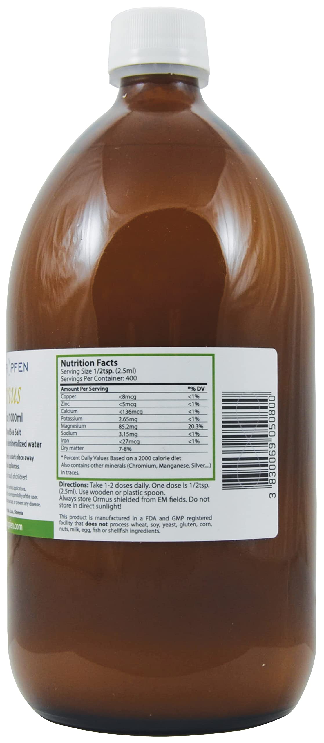 Heiltropfen Ormus GMP ISO badges signal high production standards.