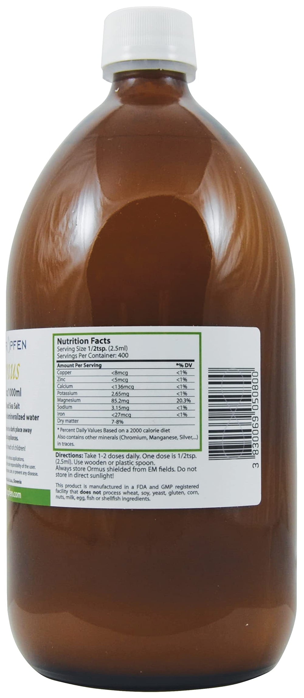 Heiltropfen Ormus GMP ISO badges signal high production standards.