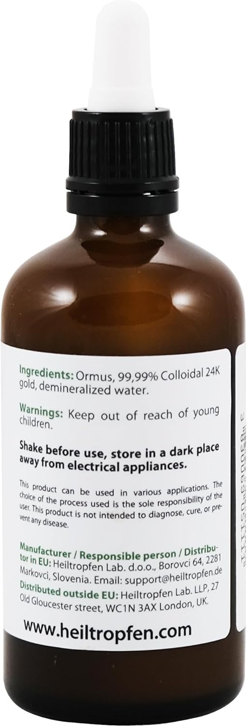 Heiltropfen Ormus instruction card explains dosing steps for safe use.
