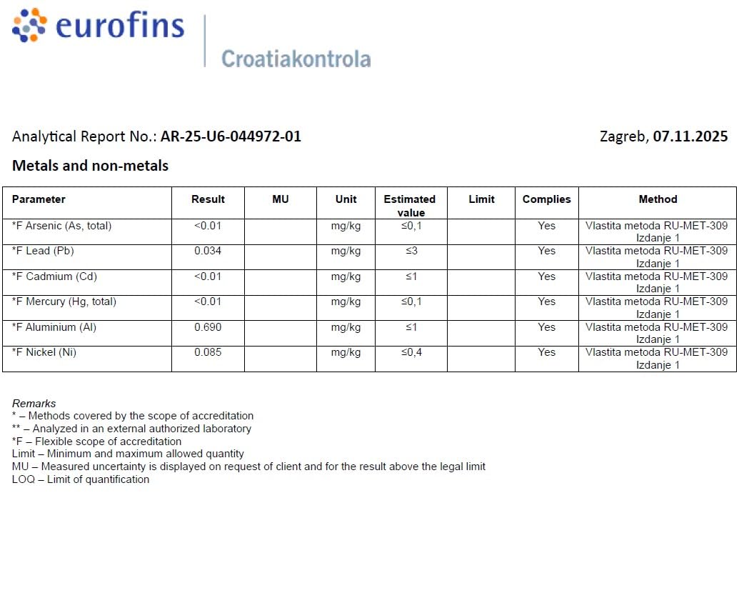 Heiltropfen Ormus label highlighting third-party testing for quality transparency.