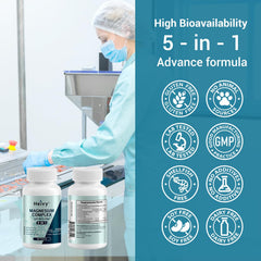 Zinc and vitamin D3 ingredients panel in Heivy Magnesium Complex packaging.