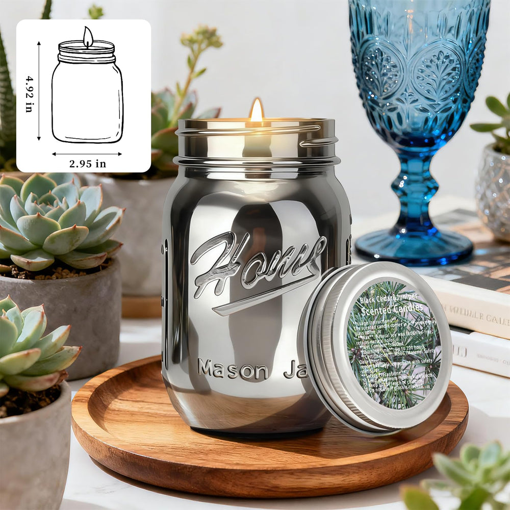 HEKALU 22oz classic jar candle demonstrates long, even burn time for evenings