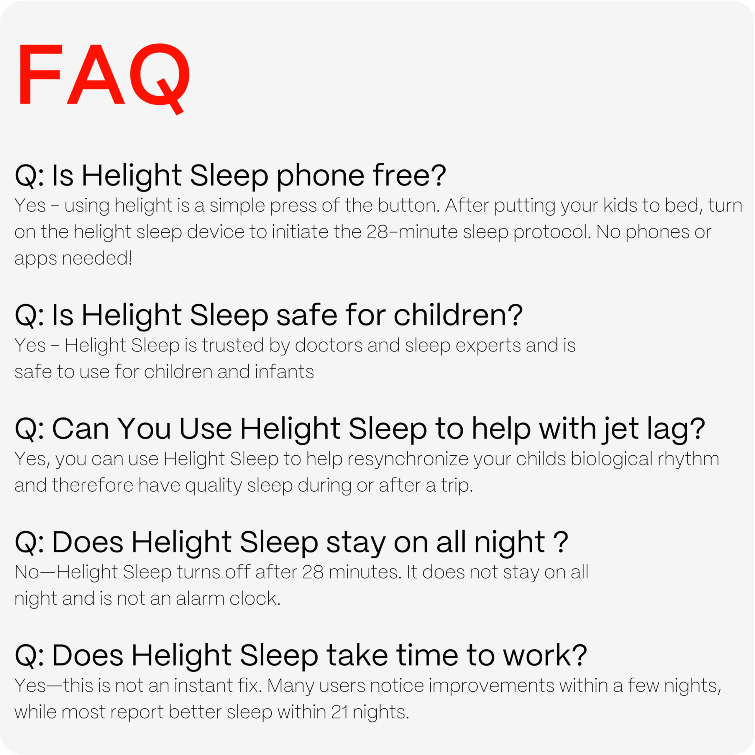 Helight Kidzzz bedside setup showing safe, child-friendly sleep aid