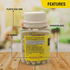 Close-up of Heliocare capsule highlighting Polypodium Leucotomos extract for skin resilience